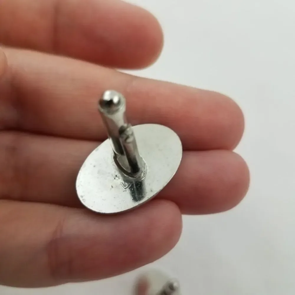 Mid Century Modern‎ Cuff links silver Tone Textured